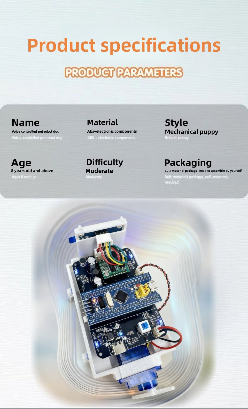 Hakimi Manbo Robot Dog DIY Intelligent Voice Command Mechanical Dog Desktop Pet Electronic Dog In Stock