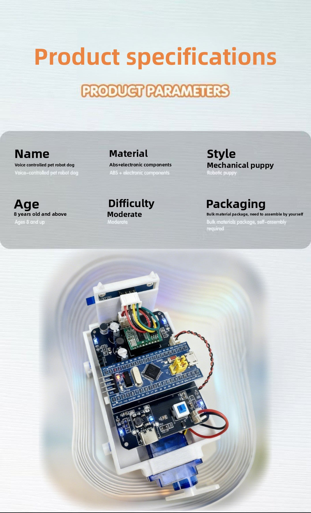 Hakimi Manbo Robot Dog DIY Intelligent Voice Command Mechanical Dog Desktop Pet Electronic Dog In Stock