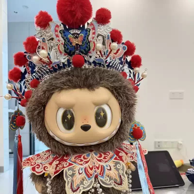 For 58cm Labubu Clothes Zimomo Big Leader Big Angel, Baby Clothes Chinese Style Opera Wild Man Dress Up Personality Gift