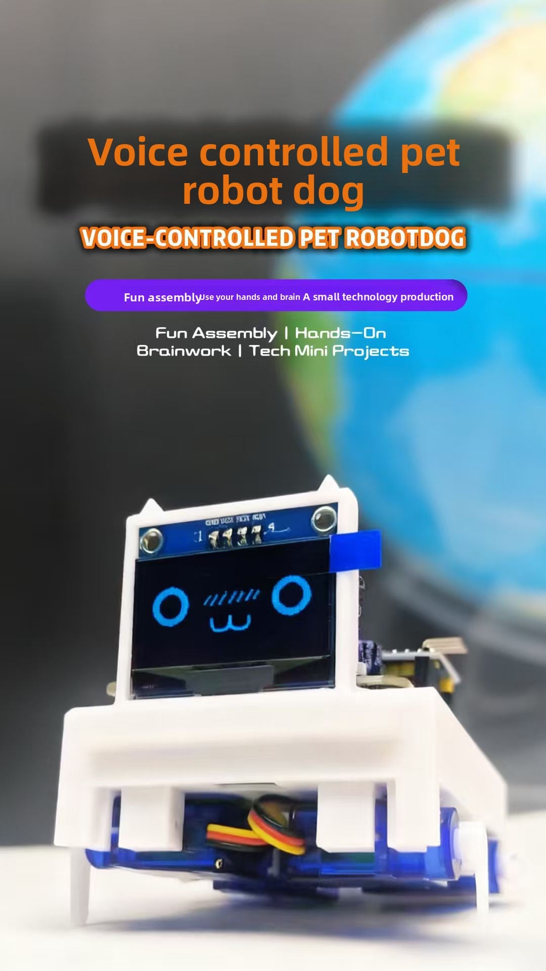Hakimi Manbo Robot Dog DIY Intelligent Voice Command Mechanical Dog Desktop Pet Electronic Dog In Stock