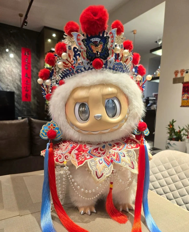 For 58cm Labubu Clothes Zimomo Big Leader Big Angel, Baby Clothes Chinese Style Opera Wild Man Dress Up Personality Gift