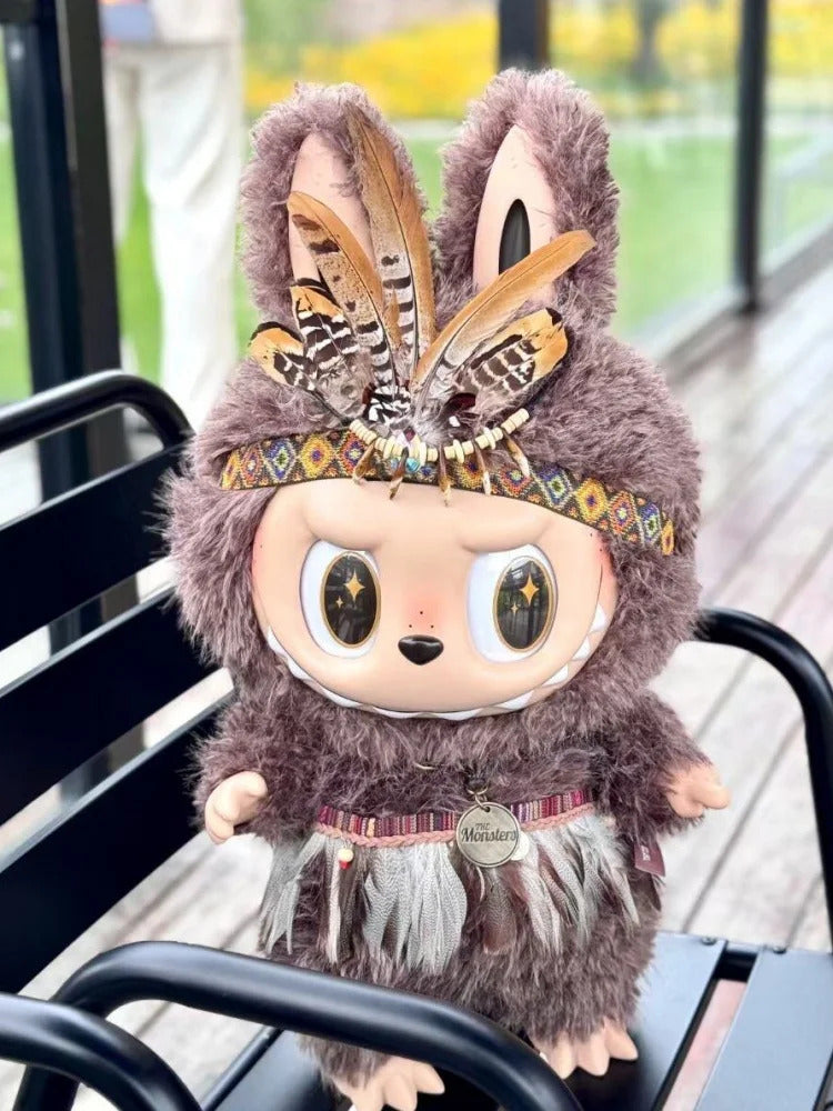 For 58cm Labubu Clothes Zimomo Big Leader Big Angel, Baby Clothes Chinese Style Opera Wild Man Dress Up Personality Gift