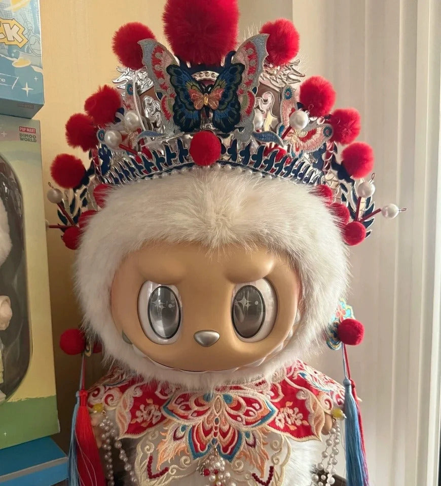 For 58cm Labubu Clothes Zimomo Big Leader Big Angel, Baby Clothes Chinese Style Opera Wild Man Dress Up Personality Gift