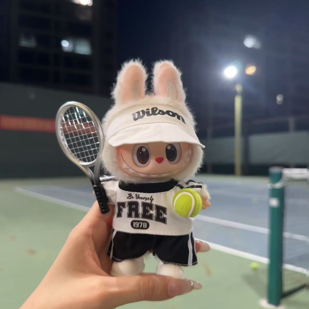 Tennis Prince Style Loose Fit Cotton T Shirt for 17cm Labubu Dolls Outfit Cute Macaron Color Tops for Labubu 1st 2nd 3rd Generation Figure