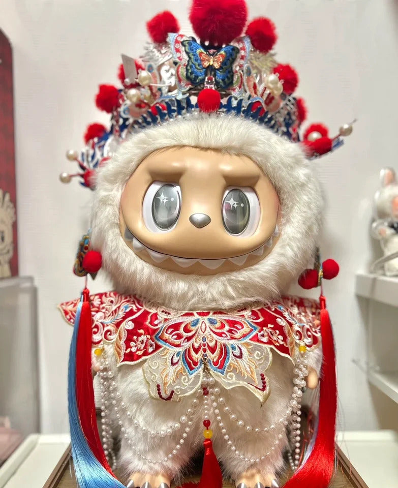 For 58cm Labubu Clothes Zimomo Big Leader Big Angel, Baby Clothes Chinese Style Opera Wild Man Dress Up Personality Gift