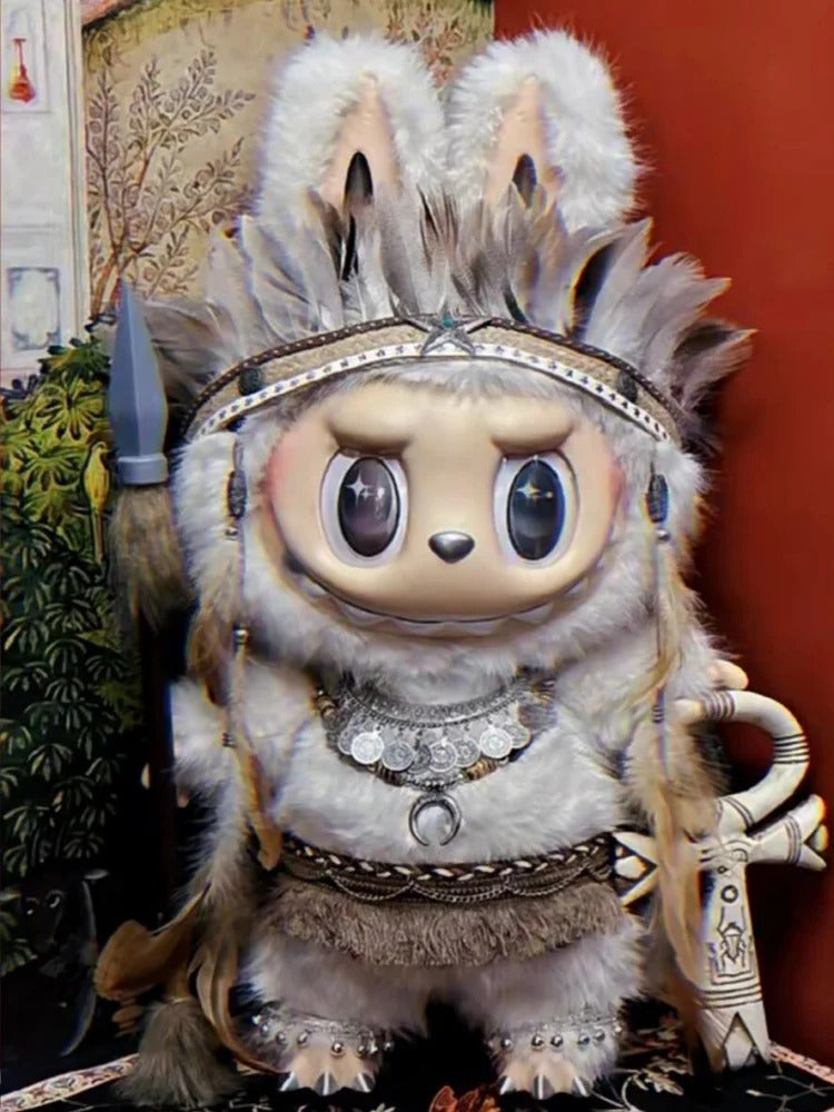 For 58cm Labubu Clothes Zimomo Big Leader Big Angel, Baby Clothes Chinese Style Opera Wild Man Dress Up Personality Gift