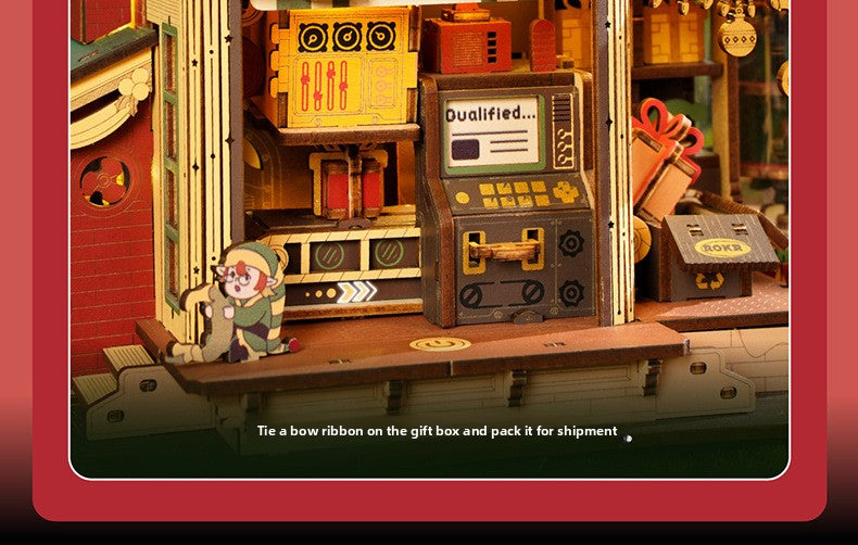 Christmas DIY Wooden 3D Puzzle Building Blocks – Creative Assembly Model Kit for Kids, Girls’ Gift Toy