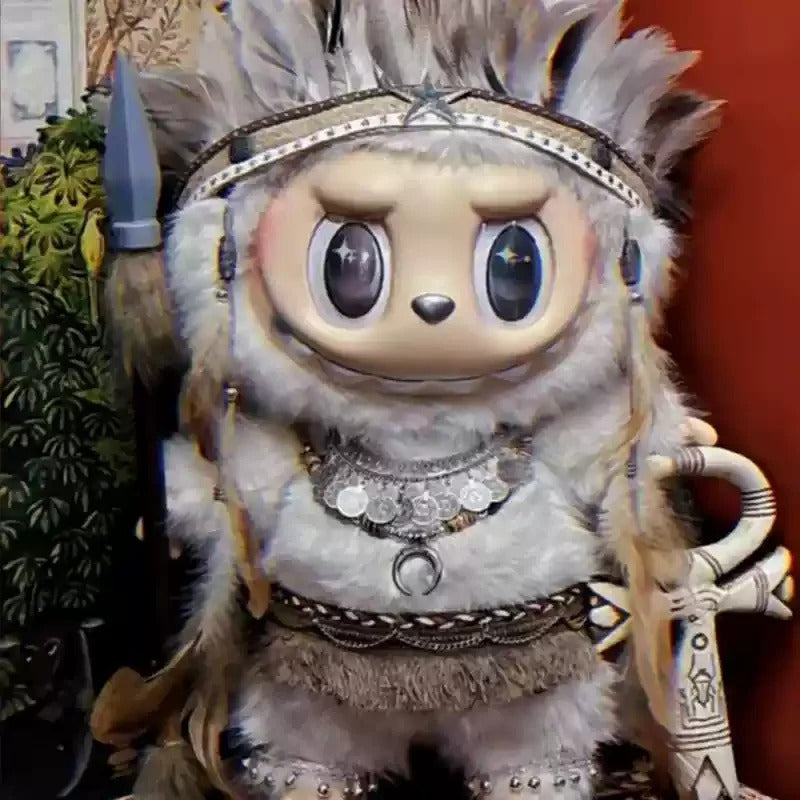 For 58cm Labubu Clothes Zimomo Big Leader Big Angel, Baby Clothes Chinese Style Opera Wild Man Dress Up Personality Gift