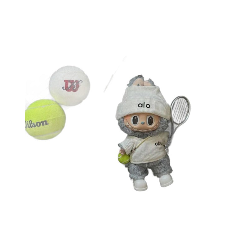 Tennis Prince Style Loose Fit Cotton T Shirt for 17cm Labubu Dolls Outfit Cute Macaron Color Tops for Labubu 1st 2nd 3rd Generation Figure