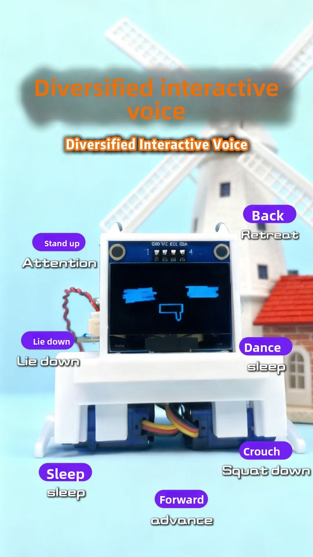 Hakimi Manbo Robot Dog DIY Intelligent Voice Command Mechanical Dog Desktop Pet Electronic Dog In Stock